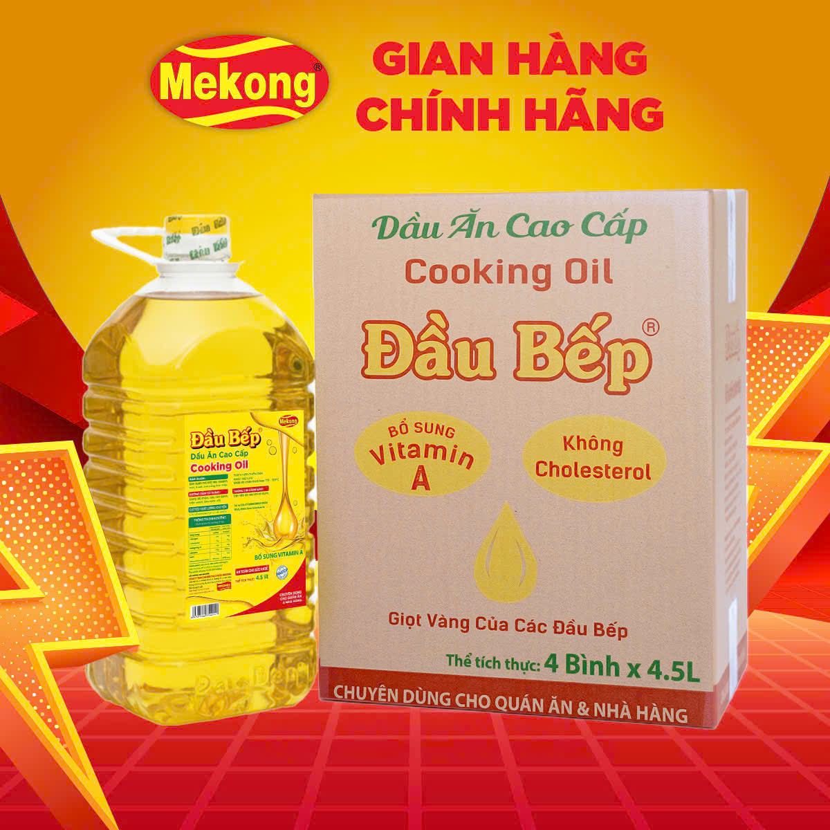Dầu Ăn Cao Cấp Đầu Bếp (Cooking Oil) Giọt Vàng Của Các Đầu Bếp 4,5L