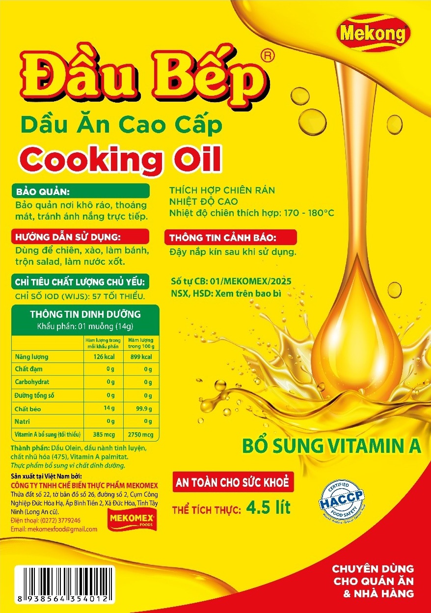 Dầu Ăn Cao Cấp Đầu Bếp (Cooking Oil) Giọt Vàng Của Các Đầu Bếp 4,5L